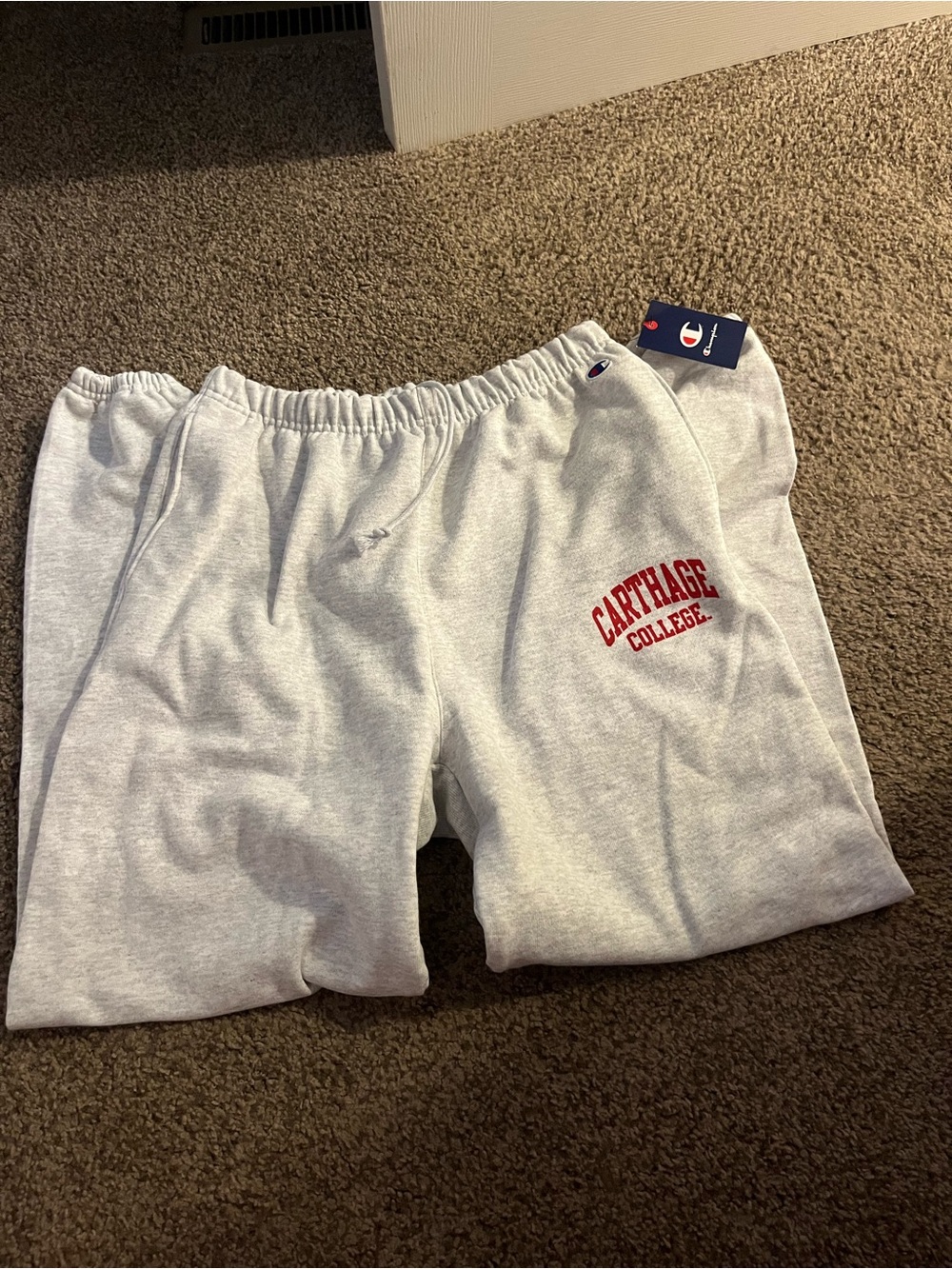 Men’s Champion Gray Carthage College Sweatpants